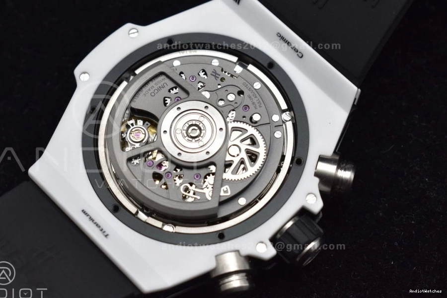 Skeleton White Edition A Strap Bang Ceramic Rubber Best on Big Packable Unico 1:1 White Dial 516 ZF 0125